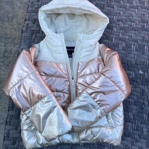 Rothschild Kids Metallic Rose Gold Puffer Jacket